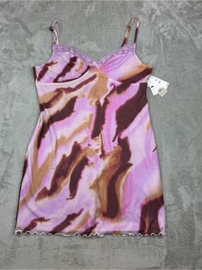 BP. purple mineral abstract dress sz Large nwt